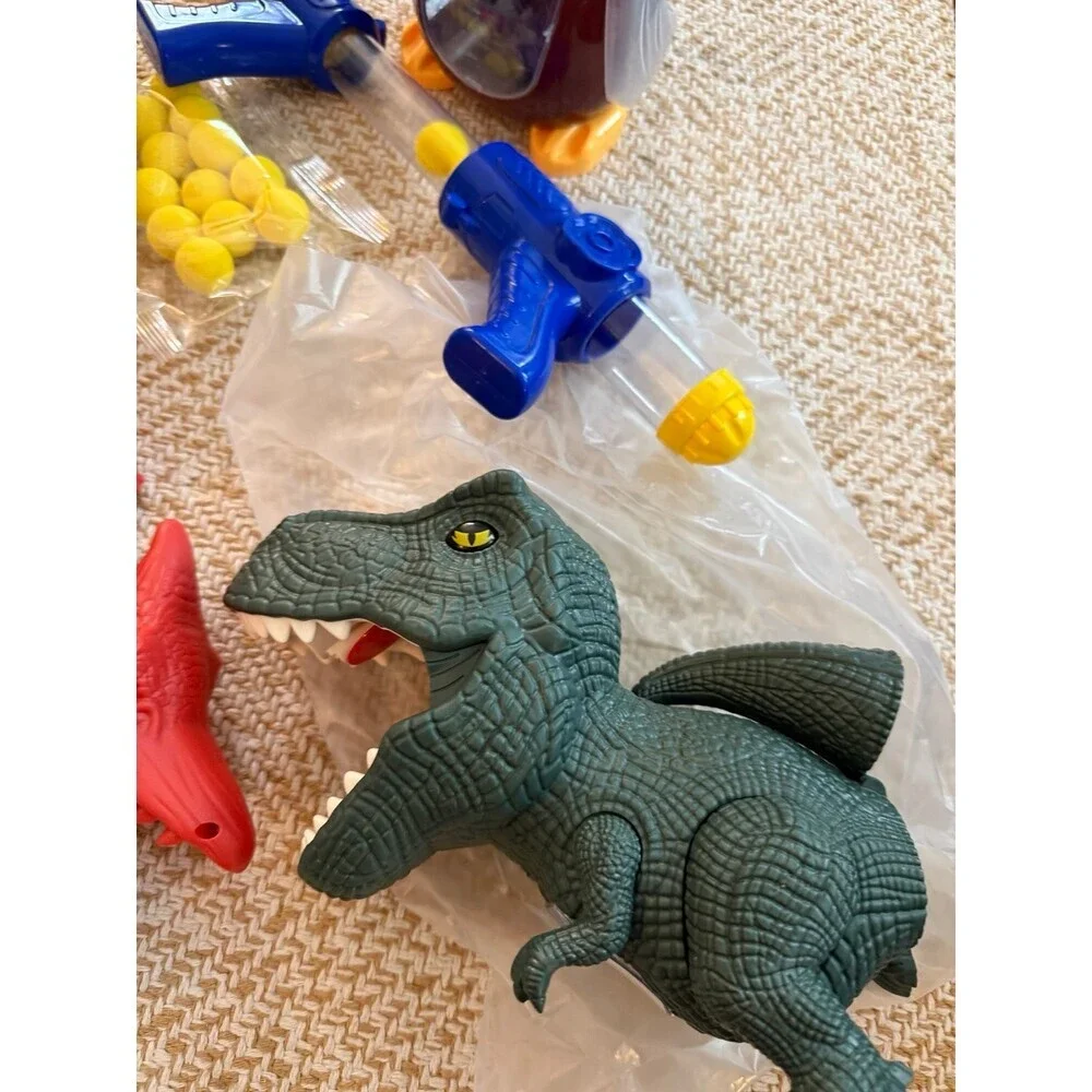 Dinosaur & Duck Ball Popper Toy Set with Foam Balls